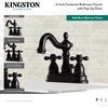 image:imageKingston Brass KB1605AX Heritage 4Inch Centerset Lavatory Faucet with Metal Cross Handle Oil Rubbed Bronze  OilRubbed BronzeMatte Black