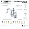 image:imageKingston Brass KB1605AX Heritage 4Inch Centerset Lavatory Faucet with Metal Cross Handle Oil Rubbed Bronze  OilRubbed BronzePolished Brass