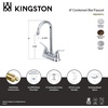 image:imageKingston Brass KB2498YL Yosemite Two Handle 4 Inch Centerset Bar Faucet 434 inch in Spout Reach Brushed NickelBrushed Nickel