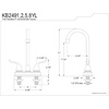 image:imageKingston Brass KB2498YL Yosemite Two Handle 4 Inch Centerset Bar Faucet 434 inch in Spout Reach Brushed NickelPolished Chrome