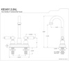 image:imageKingston Brass KB3498AL Restoration 4inch Centerset Bar Faucet Brushed NickelBrushed Nickel