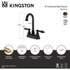 image:imageKingston Brass KB3498AL Restoration 4inch Centerset Bar Faucet Brushed NickelBrushed Nickel