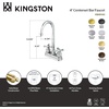 image:imageKingston Brass KB490AX Victorian TwoHandle 2Hole Deck Mount Bar Faucet in Matte BlackBrushed Brass