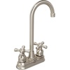 image:imageKingston Brass KB490AX Victorian TwoHandle 2Hole Deck Mount Bar Faucet in Matte BlackBrushed Nickel