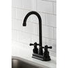 image:imageKingston Brass KB490AX Victorian TwoHandle 2Hole Deck Mount Bar Faucet in Matte BlackMatte Black