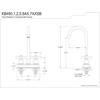 image:imageKingston Brass KB490AX Victorian TwoHandle 2Hole Deck Mount Bar Faucet in Matte BlackMatte Black