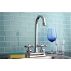 image:imageKingston Brass KB490AX Victorian TwoHandle 2Hole Deck Mount Bar Faucet in Matte BlackPolished Chrome