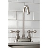 image:imageKingston Brass KB492ACL American Classic TwoHandle 2Hole Deck Mount Bar Faucet in Polished BrassBrushed Nickel