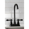 image:imageKingston Brass KB492ACL American Classic TwoHandle 2Hole Deck Mount Bar Faucet in Polished BrassMatte Black
