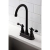 image:imageKingston Brass KB492ACL American Classic TwoHandle 2Hole Deck Mount Bar Faucet in Polished BrassOil Rubbed Bronze