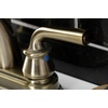 image:imageKingston Brass KB5613RXL Restoration 4Inch Centerset Bathroom Faucet with PopUp Drain Antique BrassAntique Brass
