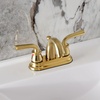 image:imageKingston Brass KB5613RXL Restoration 4Inch Centerset Bathroom Faucet with PopUp Drain Antique BrassBrushed Brass