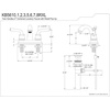 image:imageKingston Brass KB5613RXL Restoration 4Inch Centerset Bathroom Faucet with PopUp Drain Antique BrassMatte Black