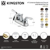 image:imageKingston Brass KB5613RXL Restoration 4Inch Centerset Bathroom Faucet with PopUp Drain Antique BrassPolished Nickel