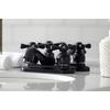 image:imageKingston Brass KB601AX Teapot Faucet with Metal Cross Handle amp PopUp Polished Chrome412 Spout ReachMatte Black
