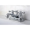 image:imageKingston Brass KB601AX Teapot Faucet with Metal Cross Handle amp PopUp Polished Chrome412 Spout ReachPolished Chrome