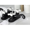 image:imageKingston Brass KB601PX Restoration 4Inch Centerset Lavatory Faucet with Porcelain Cross Handle Polished ChromePolished Brass