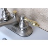 image:imageKingston Brass KB608AL Restoration 4Inch Centerset Lavatory Faucet Brushed NickelBrushed NickelPolished Brass