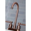 image:imageKingston Brass KB8490DL Concord TwoHandle 2Hole Deck Mount Bar Faucet in Matte BlackAntique Copper