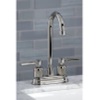 image:imageKingston Brass KB8490DL Concord TwoHandle 2Hole Deck Mount Bar Faucet in Matte BlackBrushed Nickel
