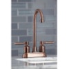 image:imageKingston Brass KB8490DL Concord TwoHandle 2Hole Deck Mount Bar Faucet in Matte BlackBrushed Nickel