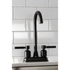 image:imageKingston Brass KB8490DL Concord TwoHandle 2Hole Deck Mount Bar Faucet in Matte BlackMatte Black