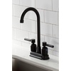image:imageKingston Brass KB8490DL Concord TwoHandle 2Hole Deck Mount Bar Faucet in Matte BlackMatte Black