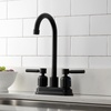 image:imageKingston Brass KB8490DL Concord TwoHandle 2Hole Deck Mount Bar Faucet in Matte BlackMatte Black