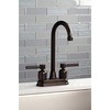 image:imageKingston Brass KB8490DL Concord TwoHandle 2Hole Deck Mount Bar Faucet in Matte BlackOil Rubbed Bronze