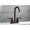image:imageKingston Brass KB8490DL Concord TwoHandle 2Hole Deck Mount Bar Faucet in Matte BlackOil Rubbed Bronze