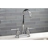 image:imageKingston Brass KB8490DL Concord TwoHandle 2Hole Deck Mount Bar Faucet in Matte BlackPolished Chrome