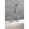 image:imageKingston Brass KB8490DL Concord TwoHandle 2Hole Deck Mount Bar Faucet in Matte BlackPolished Chrome