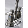 image:imageKingston Brass KB8490DL Concord TwoHandle 2Hole Deck Mount Bar Faucet in Matte BlackPolished Nickel