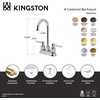 image:imageKingston Brass KB8490DL Concord TwoHandle 2Hole Deck Mount Bar Faucet in Matte BlackPolished Nickel
