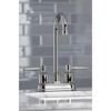 image:imageKingston Brass KB8490DL Concord TwoHandle 2Hole Deck Mount Bar Faucet in Matte BlackPolished Nickel