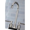 image:imageKingston Brass KB8490DL Concord TwoHandle 2Hole Deck Mount Bar Faucet in Matte BlackPolished Nickel