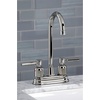 image:imageKingston Brass KB8490DL Concord TwoHandle 2Hole Deck Mount Bar Faucet in Matte BlackPolished Nickel