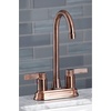 image:imageKingston Brass KB849NDLAC NuvoFusion TwoHandle 2Hole Deck Mount Bar Faucet in Antique CopperAntique Copper