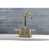 image:imageKingston Brass KB849NDLAC NuvoFusion TwoHandle 2Hole Deck Mount Bar Faucet in Antique CopperPolished Nickel