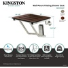 image:imageKingston Brass KBSS1816 AdascapeShowerSeat Brushed Stainless SteelDark Mahogany Wood GrainStainless Steel