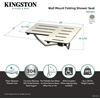 image:imageKingston Brass KBSS2821MW Adascape 28 x 21 Wall Mount Fold Down Shower Seat Dark Mahogany Wood GrainStainless SteelBrushed Stainless Steel