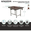 image:imageKingston Brass KBSS2821P Adascape Shower Seat Brushed Stainless SteelDark Mahogany Wood GrainStainless Steel