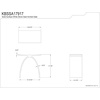 image:imageKingston Brass KBSSA17917 Descanso Solid Surface Arched Bathroom Stool Matte White 1656 x 906 x 1713