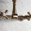 image:imageKingston Brass KS1240AX Heritage 8 in Center Kitchen Bridge Faucet 9716 in Spout Reach Matte BlackAntique Brass