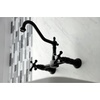 image:imageKingston Brass KS1240AX Heritage 8 in Center Kitchen Bridge Faucet 9716 in Spout Reach Matte BlackMatte Black