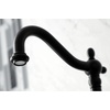 image:imageKingston Brass KS1240AX Heritage 8 in Center Kitchen Bridge Faucet 9716 in Spout Reach Matte BlackMatte Black