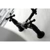 image:imageKingston Brass KS1240AX Heritage 8 in Center Kitchen Bridge Faucet 9716 in Spout Reach Matte BlackMatte Black