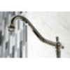 image:imageKingston Brass KS1242AXBS Heritage Bridge Kitchen Faucet Polished Brass 85 x 813 x 225Brushed Nickel