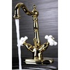 image:imageKingston Brass KS1431PX Heritage TwoHandle Bathroom Faucet with Brass PopUp and Cover Plate Polished ChromePolished Brass