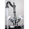image:imageKingston Brass KS1431PX Heritage TwoHandle Bathroom Faucet with Brass PopUp and Cover Plate Polished ChromePolished Chrome